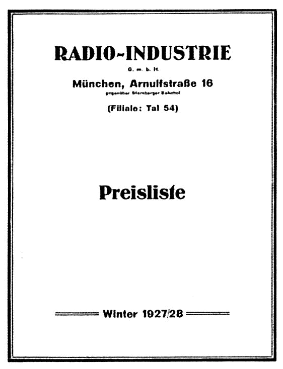 Katalog 1927