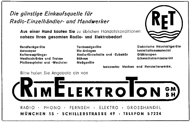 RIM-Werbung 1953